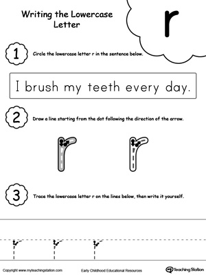 Writing Lowercase Letter R