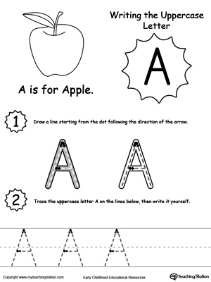 Free The Letter A Is For Apple Myteachingstation Com