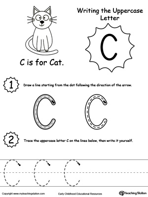 Writing Uppercase Letter C | MyTeachingStation.com