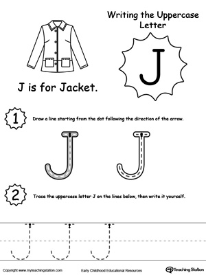 Writing Uppercase Letter J