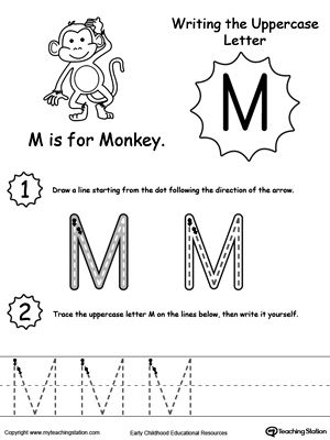 Writing Uppercase Letter M