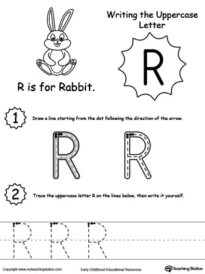 Writing Uppercase Letter R | MyTeachingStation.com