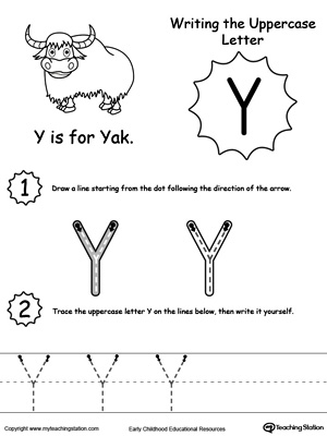 Writing Uppercase Letter Y