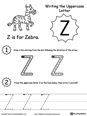 Writing Uppercase Letter Z