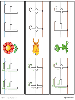 Letter F Formation Writing Mat Printable (Color)