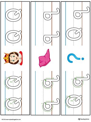 Letter Q Formation Writing Mat Printable (Color)