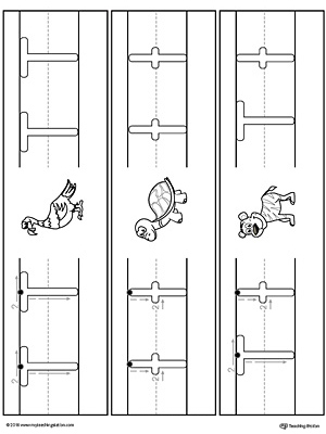 Letter T Formation Writing Mat Printable