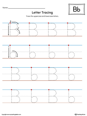 Letter B Trace, Find and Circle Printable Worksheet | MyTeachingStation.com