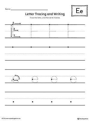 printable letter e handwriting worksheet handwriting worksheets - pin ...