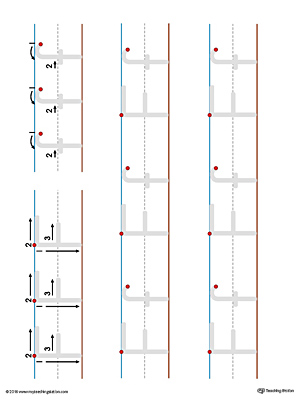 Uppercase and Lowercase Letter F Printable Writing Mat (Color)