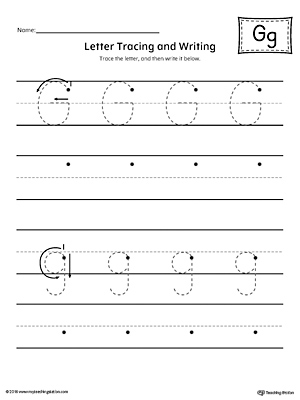 Printable Letter G Tracing Worksheet! – SupplyMe