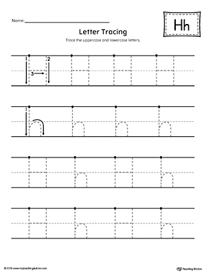 Letter H Tracing Printable Worksheet | MyTeachingStation.com