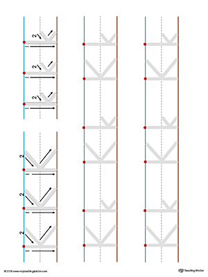 Practice writing the lowercase and uppercase letter K with this printable writing mat.