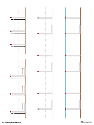 Uppercase and Lowercase Letter L Printable Writing Mat (Color)