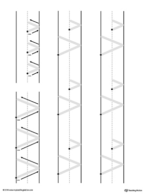 Uppercase and Lowercase Letter V Printable Writing Mat