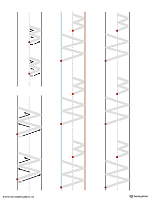 Practice writing the lowercase and uppercase letter W with this printable writing mat.