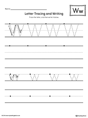 W Tracing Worksheet - paringin-st2