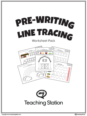 Pre-Writing Line Tracing Workbook in Color
