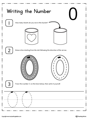 Learn to Count and Write Number 0 | MyTeachingStation.com