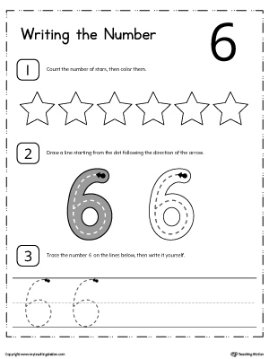 Early Childhood Writing Numbers Worksheets | MyTeachingStation.com