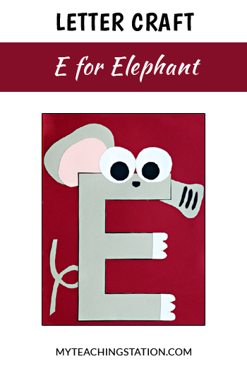 Elephant Letter Craft for Letter E