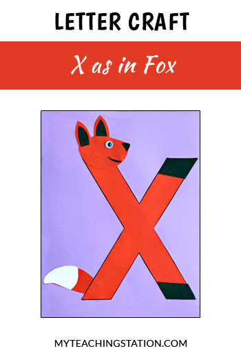 Fox Letter Craft for Letter X