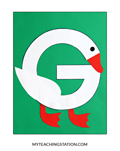 Letter G Craft Goose