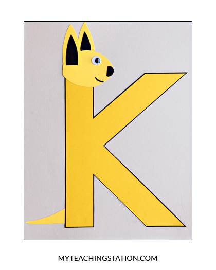 Letter K Craft Kangaroo