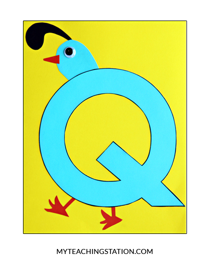 Letter Q Craft: Quail | MyTeachingStation.com