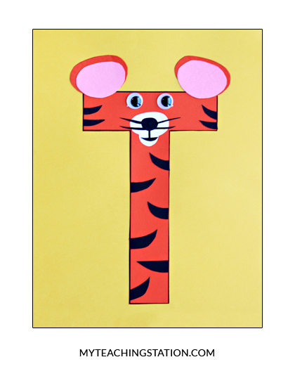 Letter T Craft Tiger