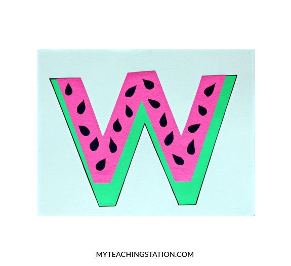 Letter W Craft Watermelon