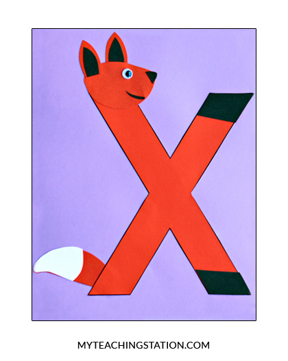 Letter X Craft Fox