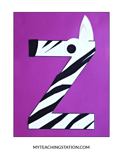 Letter Z Craft Zebra