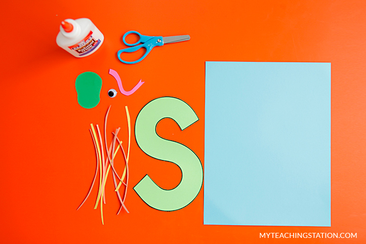 Letter S Craft Materials for Making an Snake