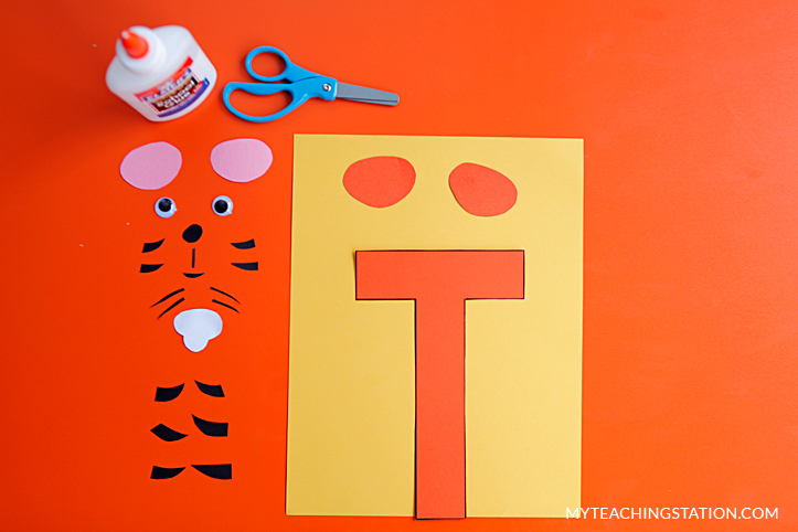 Letter T Craft Materials for Making an Tiger