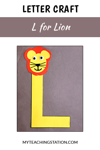 Lion Letter Craft for Letter L