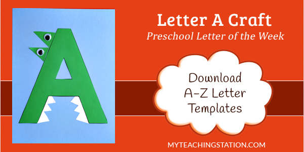 Letter A Craft: Alligator | MyTeachingStation.com