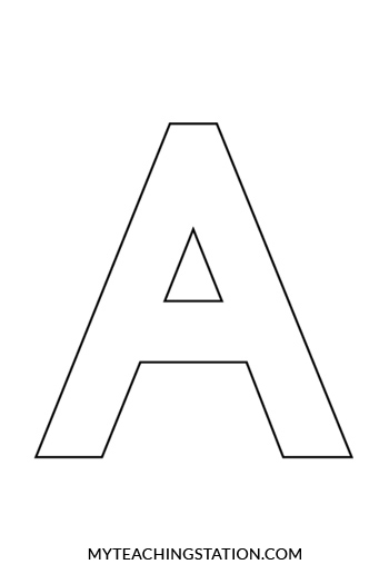 Uppercase Letter A Template