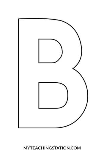 Uppercase Letter B Template