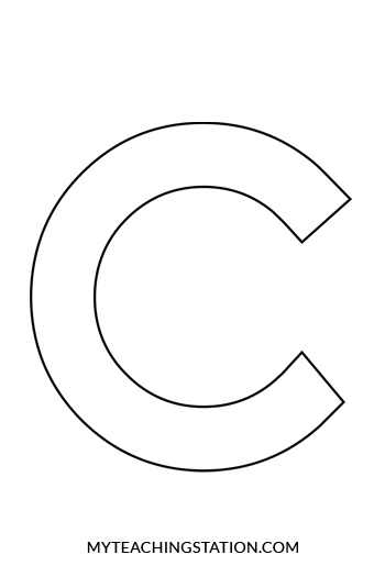 Uppercase Letter C Template