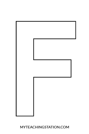 Uppercase Letter F Template
