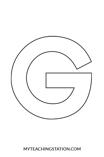 Uppercase Letter G Template