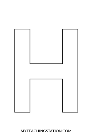 Uppercase Letter H Template