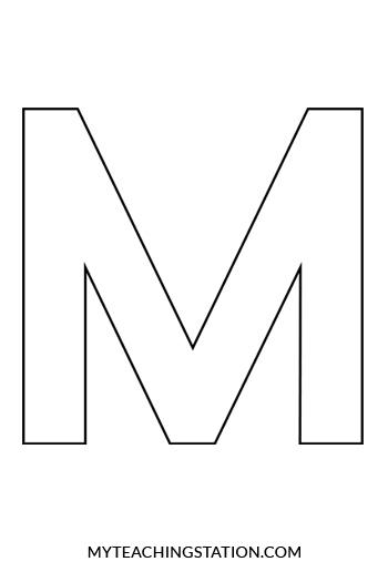 Uppercase Letter M Template