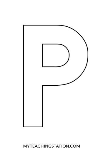 Uppercase Letter P Template