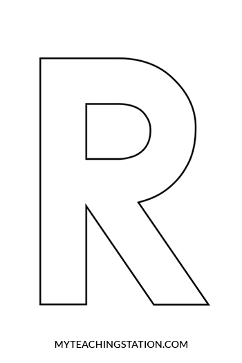 Uppercase Letter R Template