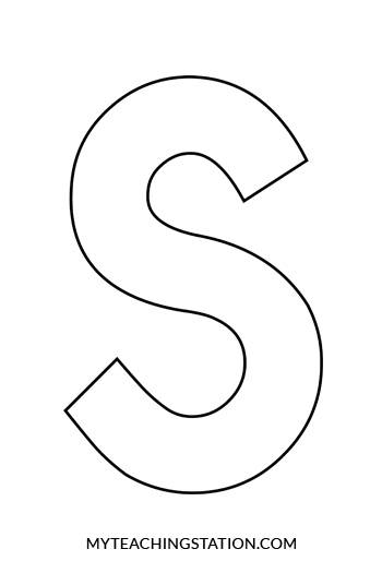 Uppercase Letter S Template