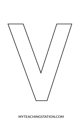 Letter V Craft Template Lovealways Marissa