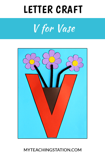 Letter V Craft: Vase