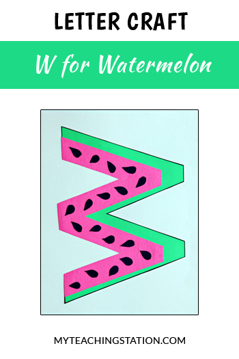 Watermelon Letter Craft for Letter W